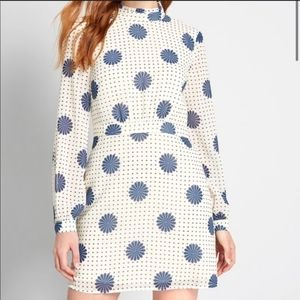 NWT Modcloth Long-Sleeved Mini with Open Back